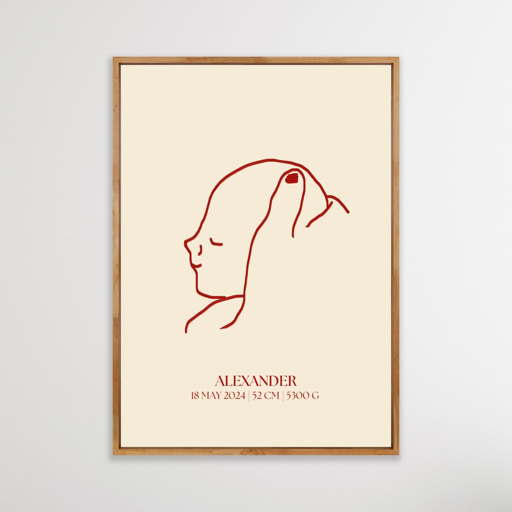 Personal print sleeping baby