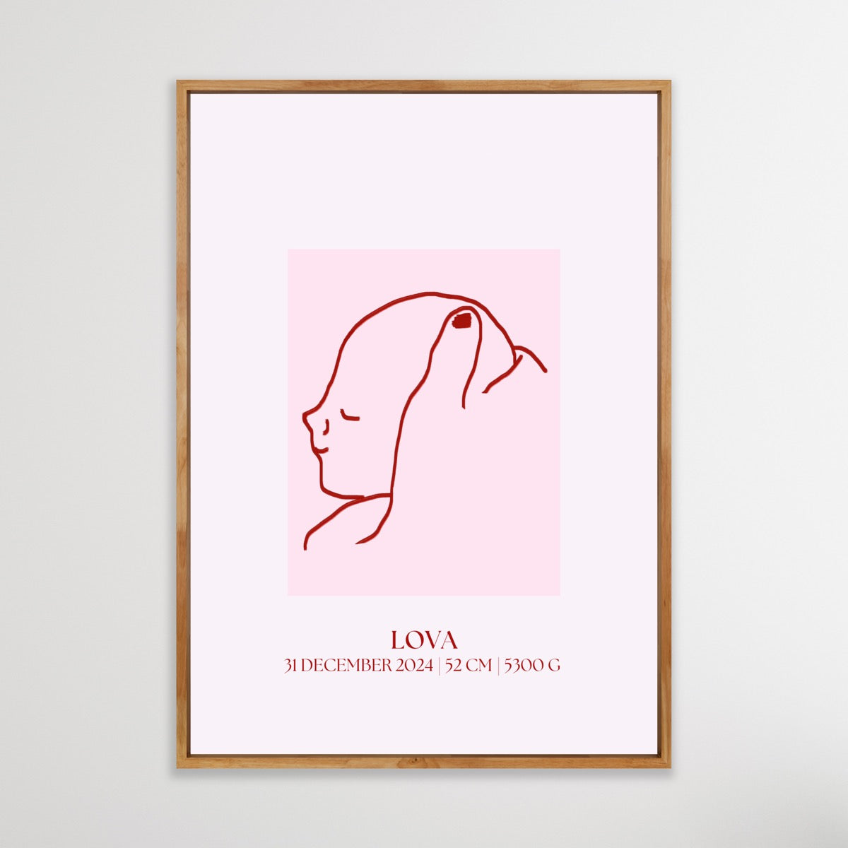 Personal print baby pink