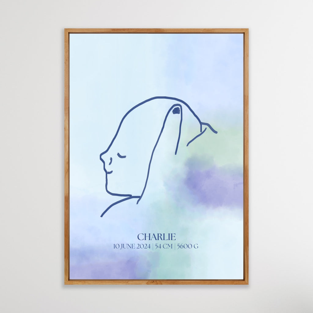 Personal print baby blue