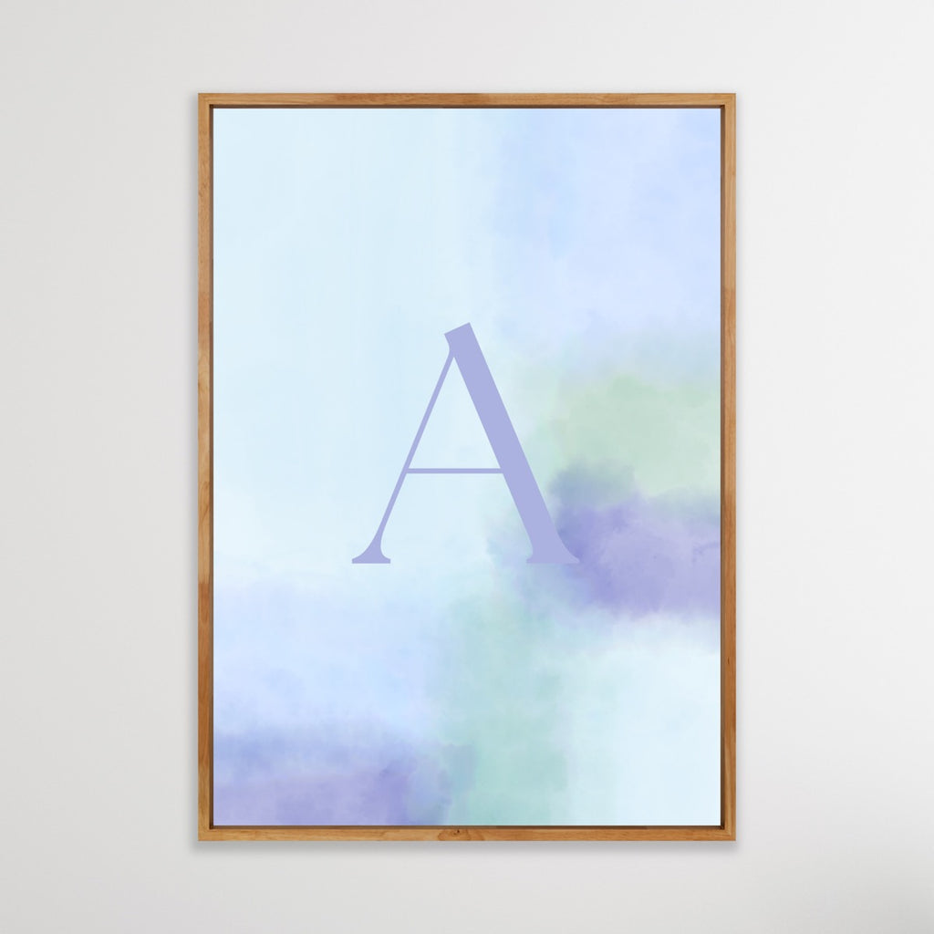 Personal print letter blue