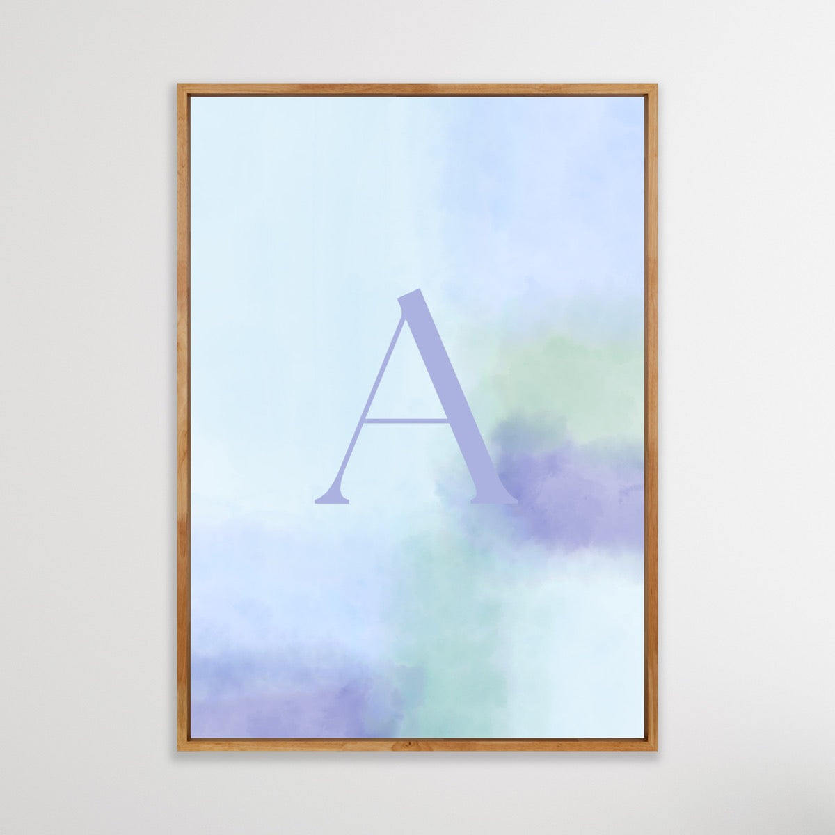 Personal print letter blue