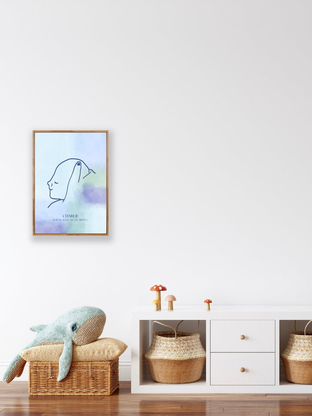 Personal print baby blue