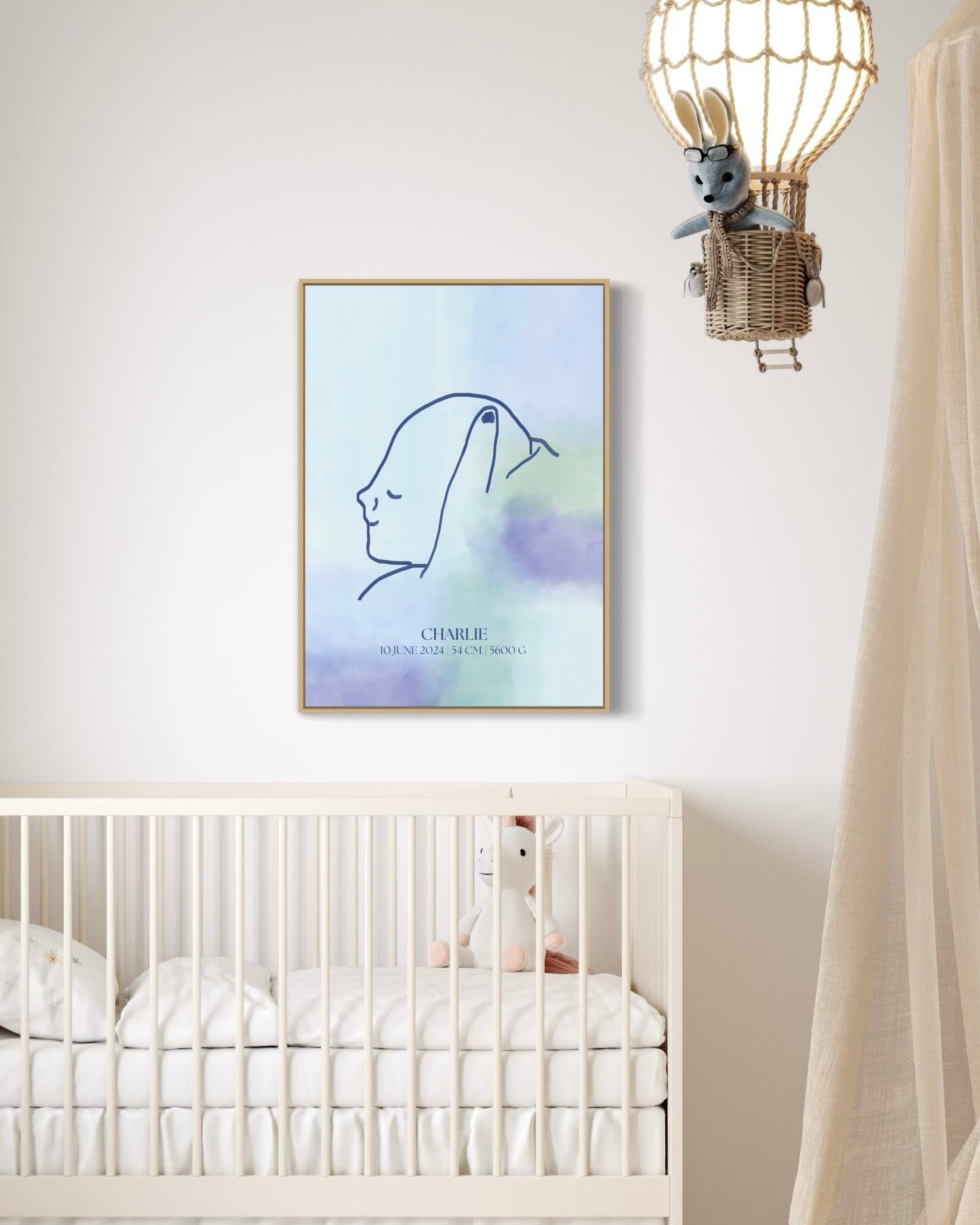 Personal print baby blue