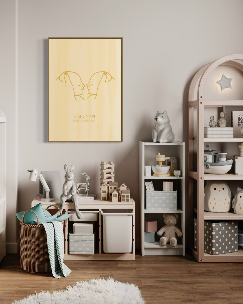 Personal print baby twins