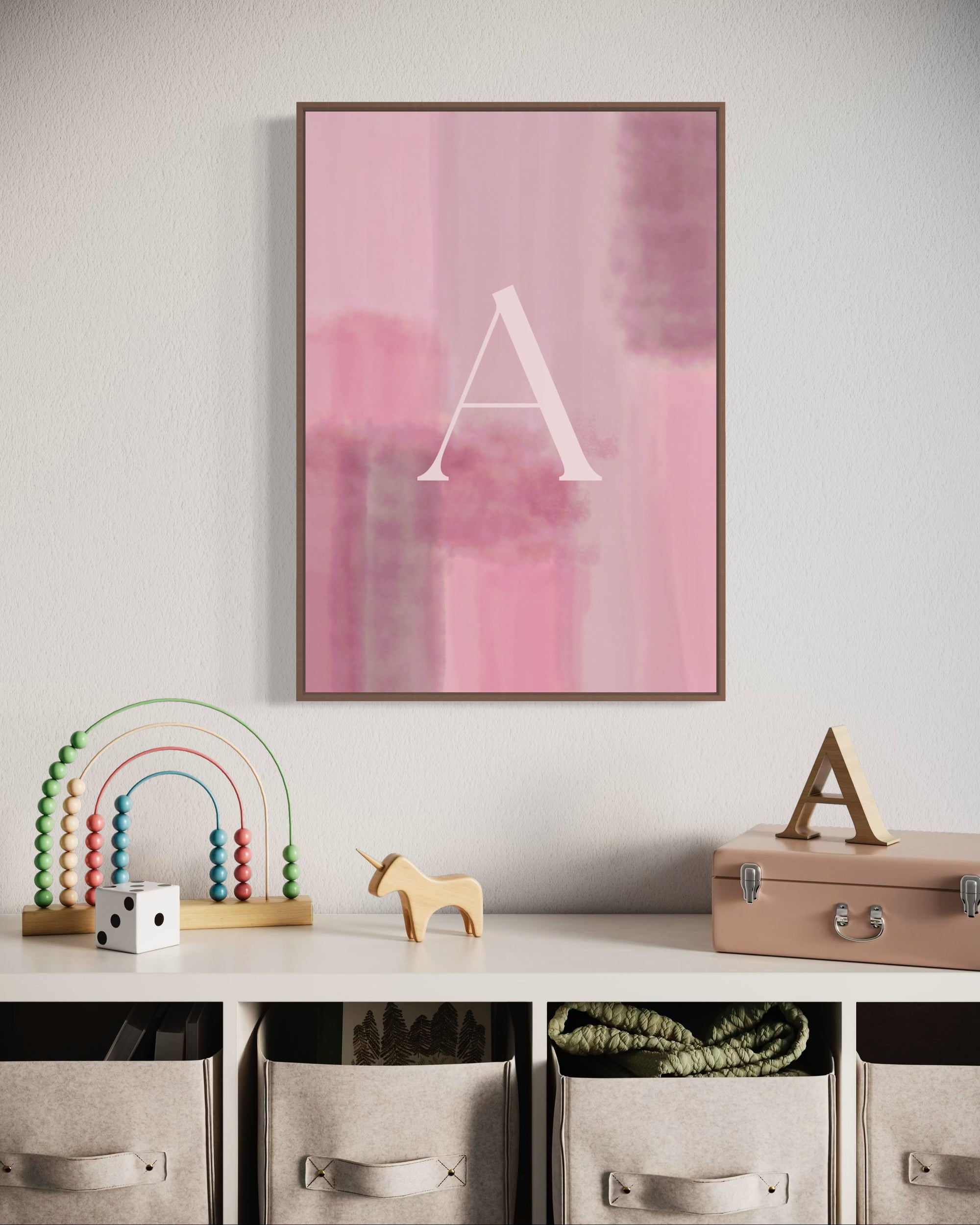 Personal print letter pink
