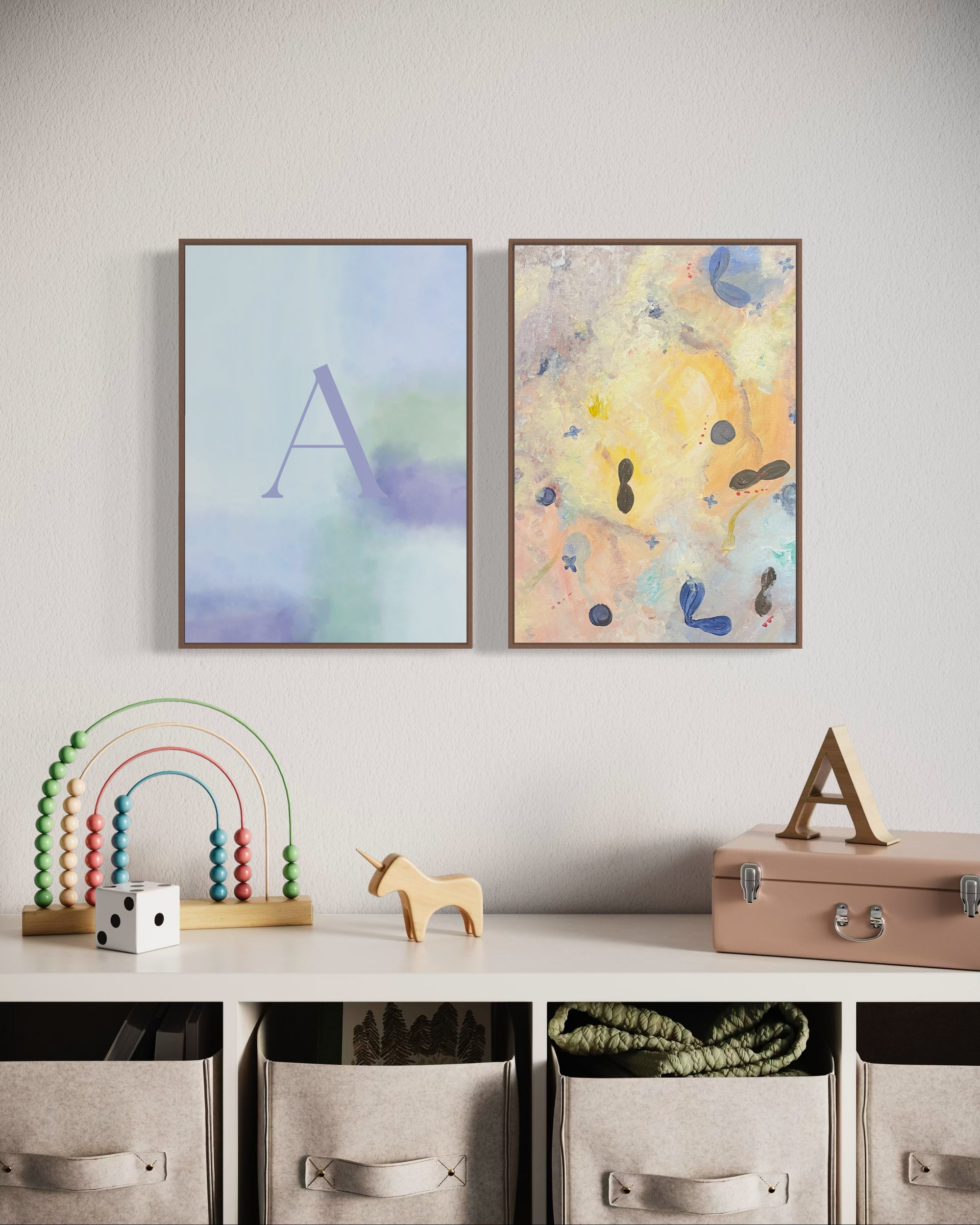 Personal print letter blue